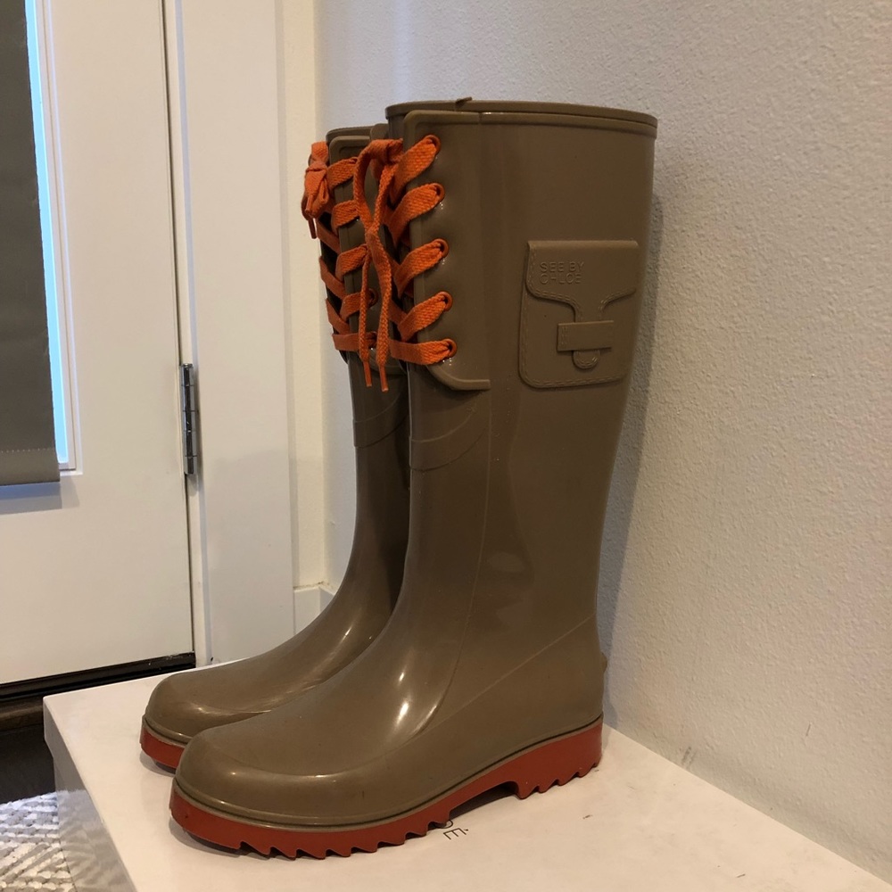 ✨ See By Chloe Mid-Calf Rain Boots (MSRP $215) ✨